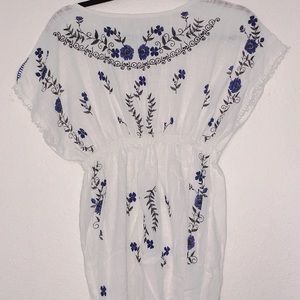 A blue and white summery dress